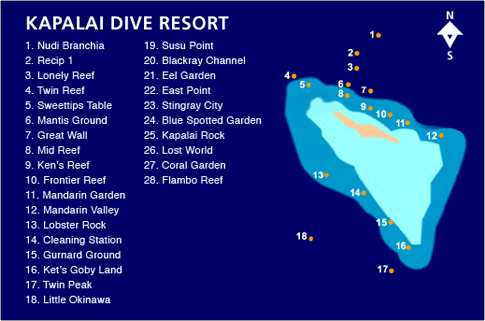 Kapalai Dive Map