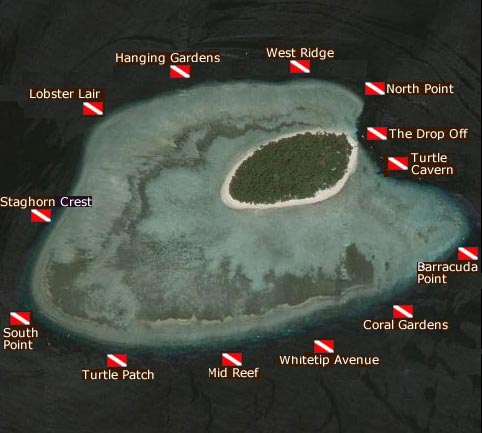 Carte des Sites de Plongée de Sipadan